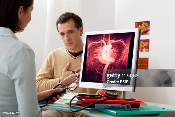 angiology consultation man - arterioles stock pictures, royalty-free photos & images