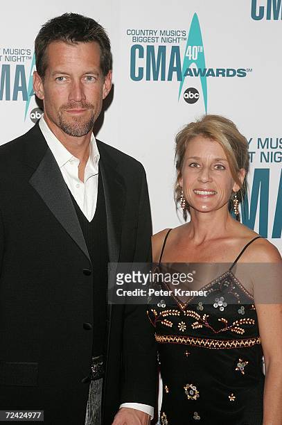 Actor James Denton and his wife Erin O'Brien attend the 40th Annual CMA Awards at the Gaylord Entertainment Center November 6, 2006 in Nashville,...