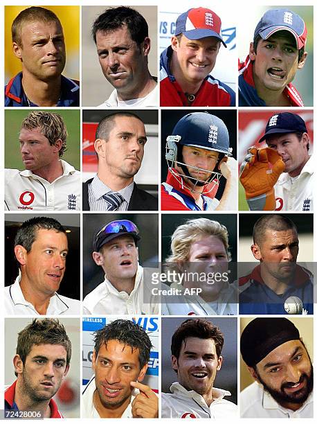 Cricket-Ashes-ENG-penpics,PREVIEW This combo compiled 07 November, 2006 shows undated file pictures of the England players in contention to play in...