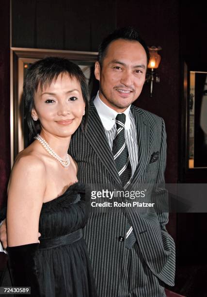 Engaged actors Kaho Minami and Ken Watanabe at the "Memoirs of a Geisha" film premiere at The Ziegfeld Theatre, NYC, NY, December 6, 2005.