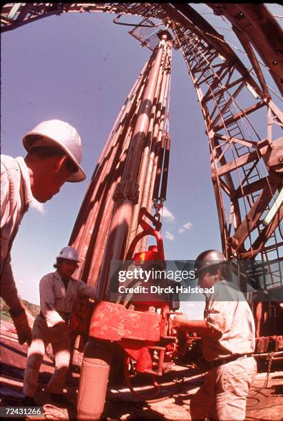 Pemex oil drillers near Tabasco.