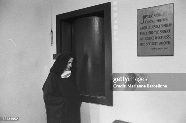 Sister Elaine, Carmelite nun & spokeswoman for her convent after 4 nuns rebelled against "liberal" Mother Theresa Hewitt who disrupted their...