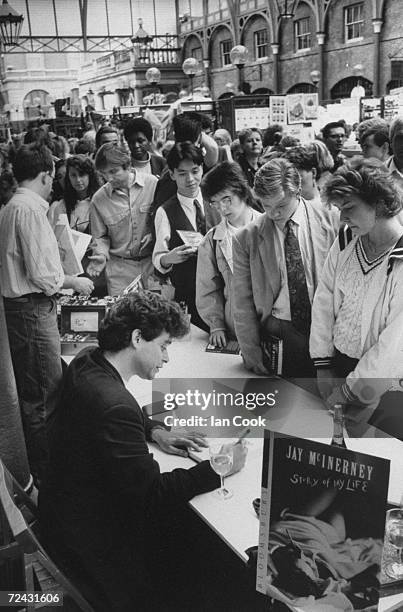 American novelist, Jay McInerney at a book-signing in Covent Garden during 10-city book tour.