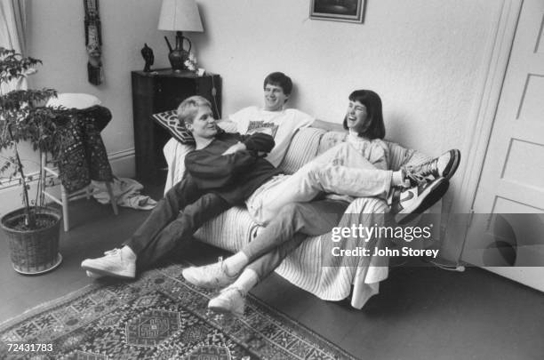 Basketball player Steve Kerr of University of Arizona with his brother, John & sister, Susan.