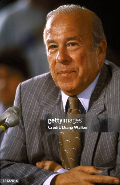 Secretary of State designate George Shultz during his confirmation hearings before Senate Foreign Relations Committee.