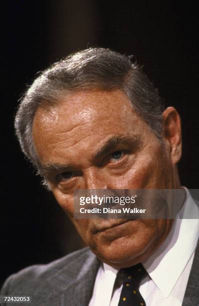 Secretary of State Alexander Haig testifying before Subcommittee on foreign operations.