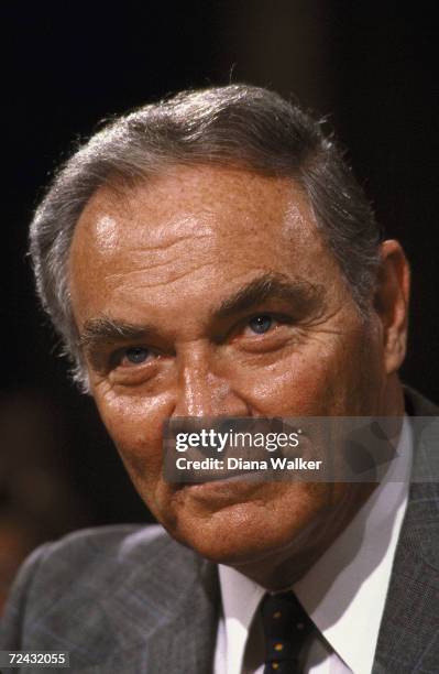 Secretary of State Alexander Haig testifying before Subcommittee on foreign operations.