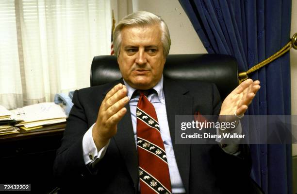 Congressman Henry Hyde in his office.