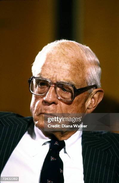 Ex-Ambassador to the USSR Thomas Watson testifying before Senate Foreign Relations Committee hearing re: Soviet relations.