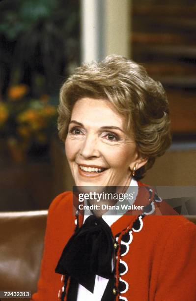 First Lady Nancy Reagan during "Good Morning America" interviewith.