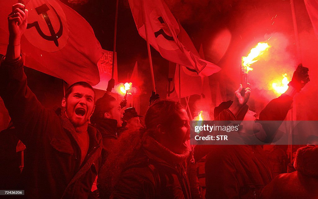 Members of the Russian national-bolshevi