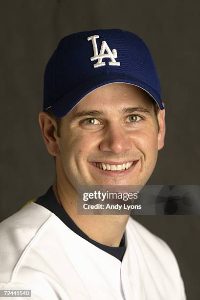 Mckay Christensen of the Los Angeles Dodgers is pictured during the Dodgers media day at at their spring training facility in Vero Beach , Florida....