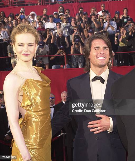 Actors Tom Cruise and Nicole Kidman arrive at the 72nd Annual Academy Awards March 26, 2000 in Los Angeles, CA. Cruise and Kidman, one of the...