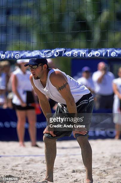 Ian Clark looks on during the 2000 Oldsmobile Alero Beach Volleyball - US Olympic Challenge Series in Deerfield Beach, Florida. Mandatory Credit:...