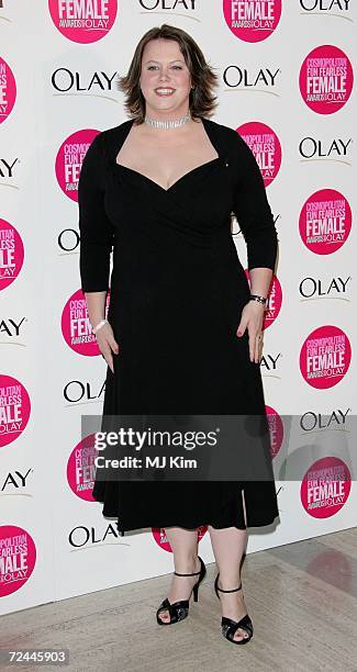 Ruth Badger arrives at the Cosmopolitan Fun Fearless Female Awards with Olay held at the Bloomsbury Ballroom November 7, 2006 in London, England.