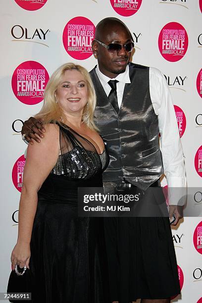 Vanessa Feltz and her partner arrive at the Cosmopolitan Fun Fearless Female Awards with Olay held at the Bloomsbury Ballroom November 7, 2006 in...