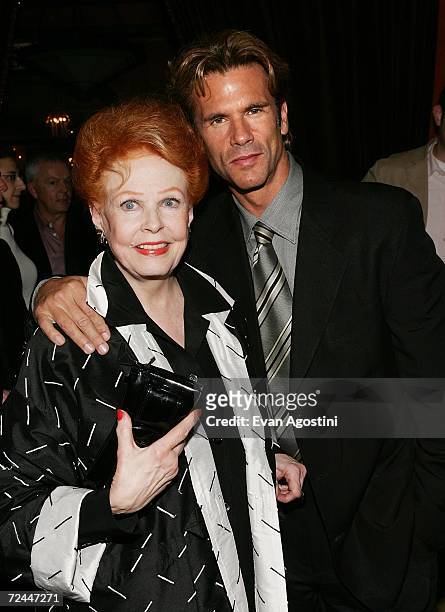 Actress Arlene Dahl and son Lorenzo Lamas attend The History Boys special screening after party at The Hotel Plaza Athenee November 7, 2006 in New...