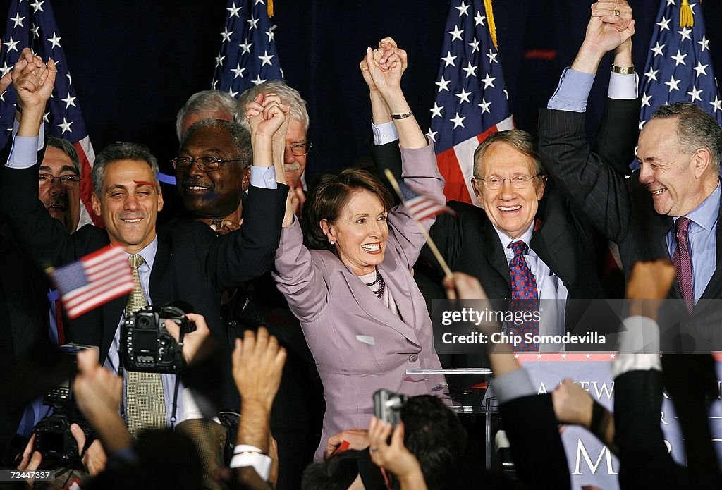 Democratic Leaders Await Election Results In Washington