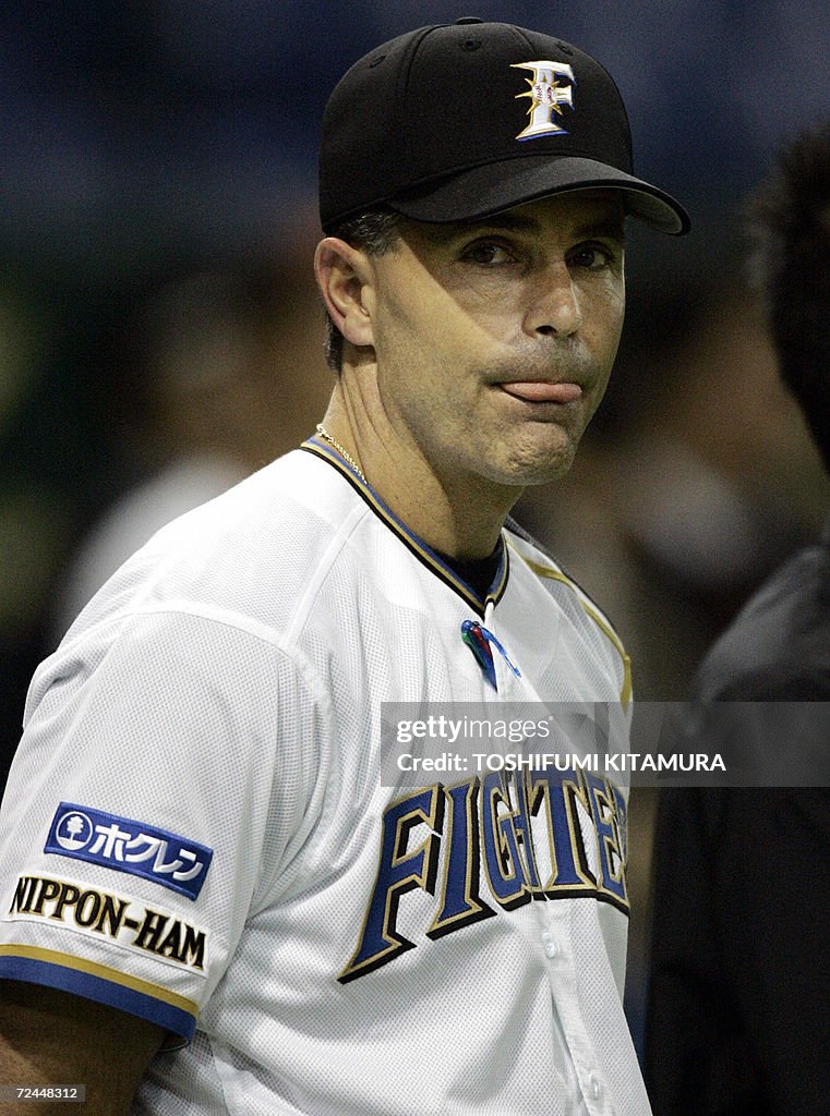 Japanese baseball team Nippon Ham Fighters head coach Trey Hillman ...