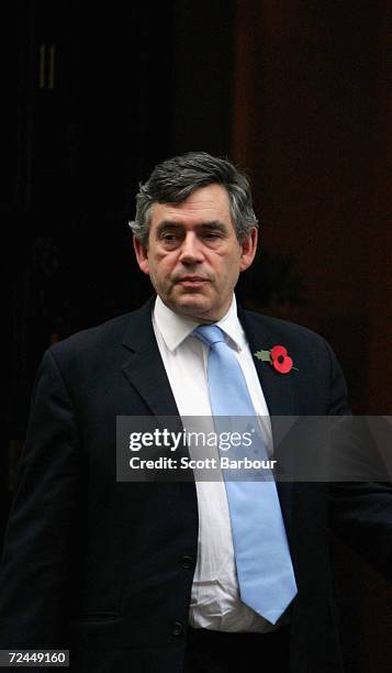 Briatin's Chancellor of the Exchequer Gordon Brown arrives at Downing Street on November 7, 2006 in London, England. Chancellor Gordon Brown and...