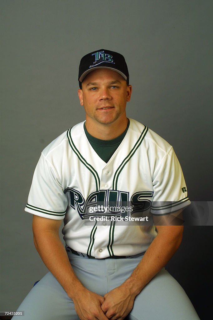 Devil Rays Frank Kevin Sefcik of the Tampa Bay Devil Rays poses during media day at ...