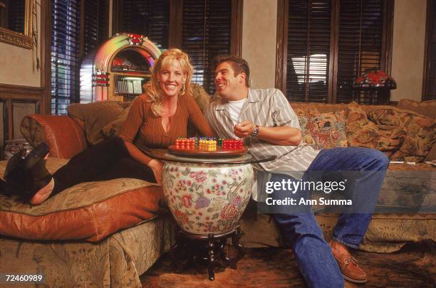 Erin Brockovich and husband Eric Ellis pose for exclusive portraits April 3, 2000 in Los Angeles, CA.