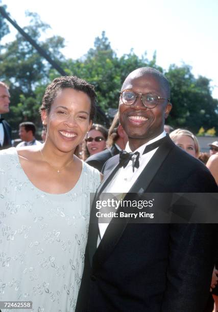 Actor Andre Braugher with his wife Ami Brabson during the Emmy Awards ceremony in Los Angeles, CA, September 13, 1998.