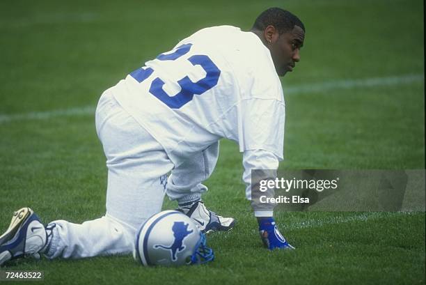 Terry Fair of the Detroit Lions in action during Rookie Camp at the Silverdome Practice Field in Pontiac, Michigan. Mandatory Credit: Elsa Hasch...