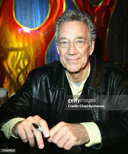 Ray Manzarek of The Doors signs autographs at The Doors 40th Anniversary Celebration at the Cat Club on November 8, 2006 in West Hollywood,...