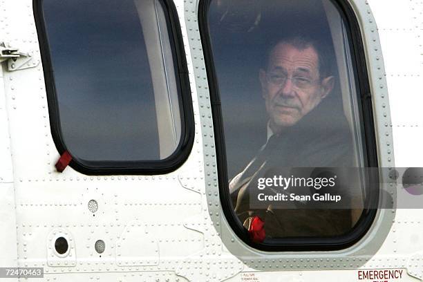 European Union foreign policy chief Javier Solana arrives to visit a minesweeper of the German Navy November 9, 2006 in Kiel, Germany. Solana is...