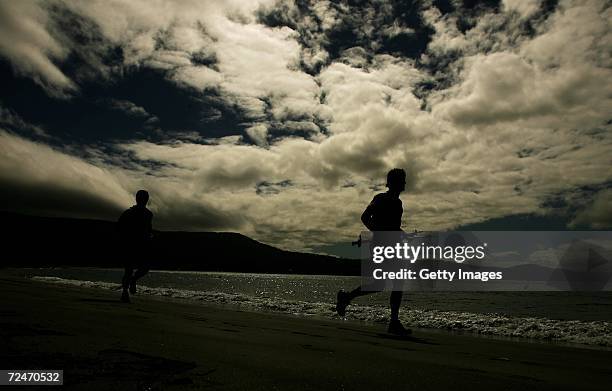 Mark Webber and Guy Andrews of Team Pure Tasmania in action during day five of the Mark Webber Pure Tasmania Challenge on November 9, 2006 in Bruny...