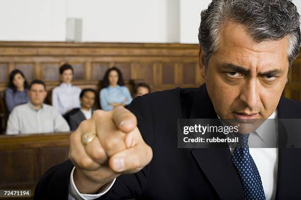 portrait of a male lawyer pointing - promotor de justiça - fotografias e filmes do acervo