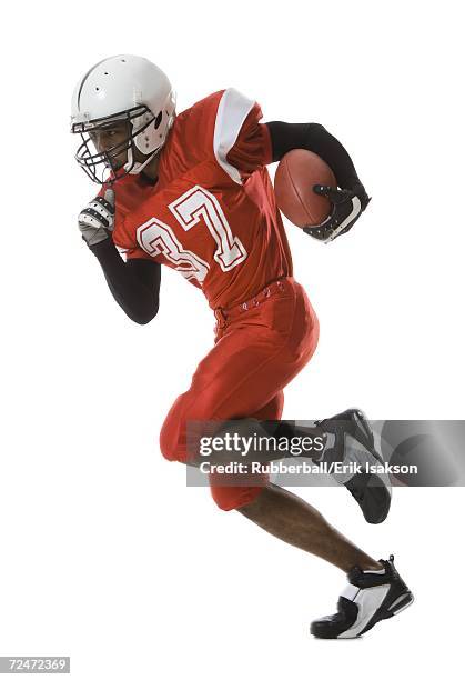 football player - fullback american football stockfoto's en -beelden