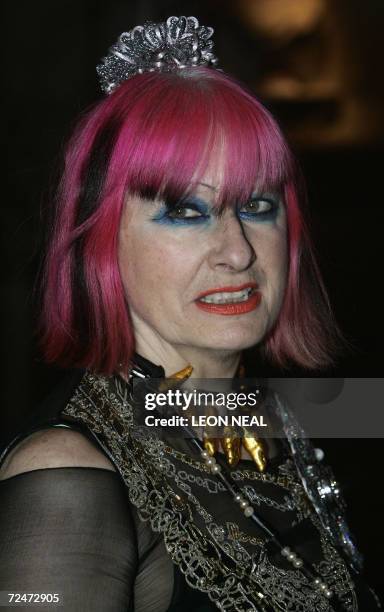 United Kingdom: Fashion designer Zandra Rhodes arrives at the Swarovski British Fashion Awards at the Victoria and Albert Museum in London, 02...