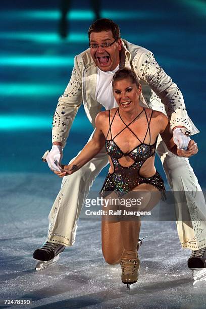 Elton and Denise Biellmann perform on the TV Show "Stars on Ice" on Pro7 at the "Europa Park Resort" on November 8, 2006 in Rust, Germany.