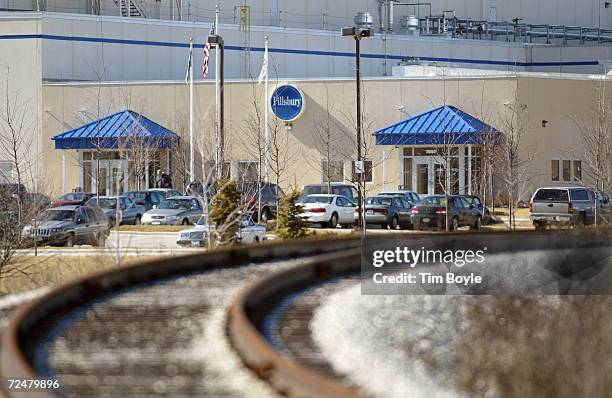 The front entrance of the Pillsbury plant that will close February 25, 2002 is shown February 22, 2002 in Geneva, IL. General Mills Inc., the maker...