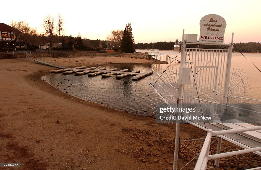 Drought Lowers Lake Arrowhead in Southern CA