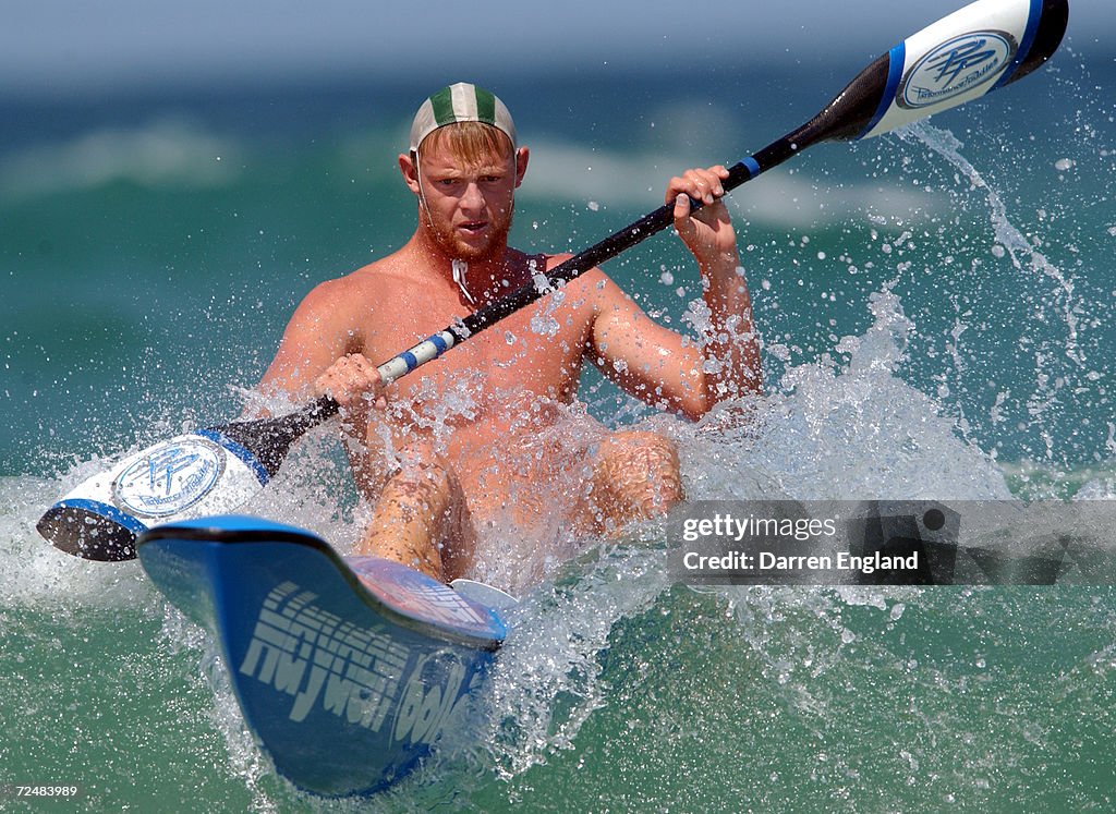 Travis Surf Travis Callaghan of North Burleigh Surf Life Saving Club in action ...