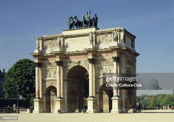 View of the Arc de Triomphe du Carrousel, built 1806-08