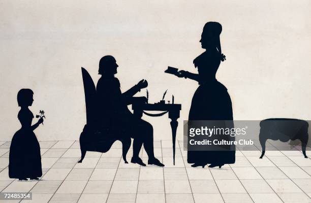 Silhouettes of Monsieur and Madame Roland and their Daughter, Eudora