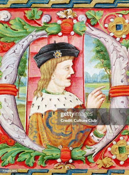 Manuel I 'The Fortunate', King of Portugal, from 'Lettura Nova' by Alem Duoro, 1513