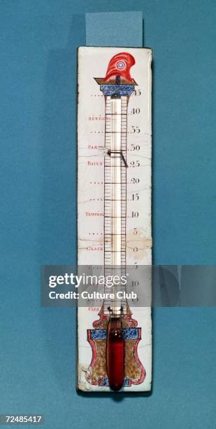 Thermometer surmounted with a phrygian bonnet