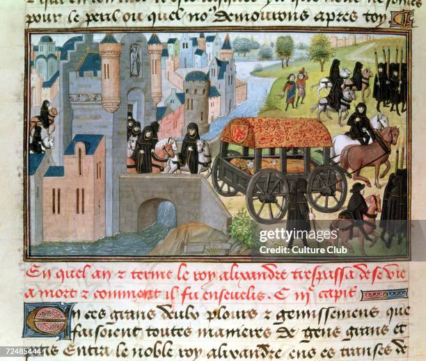 How Alexander the Great Passed Away and Was Buried, from the manuscript by Jean Vauquelin