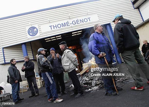 Equipment car Thome-Genot's employees occupy their plant, 10 November 2006 in Nouzonville. AFP PHOTO ALAIN JULIEN