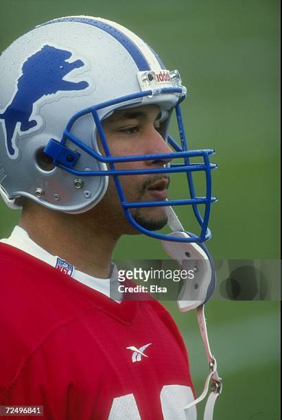 Charlie Batch of the Detroit Lions in action during Rookie Camp at the Silverdome Practice Field in Pontiac, Michigan. Mandatory Credit: Elsa Hasch...