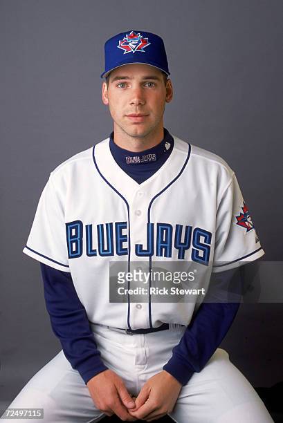 Pitcher Chris Carpenter of the Toronto Blue Jays poses for a studio portrait during Blue Jays Picture Day at the Dunedin Stadium in Dunedin, Florida....