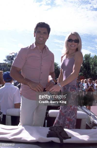 Actor Mark Consuelos and actress Kelly Ripa attend the 4th annual ABC Super Soap Awards weekend in Orlando, FL., September 25, 1999.