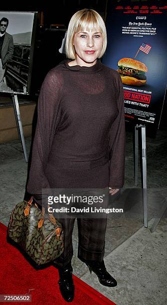 Actress Patricia Arquette attends the Los Angeles premiere of 20th Century Fox's "Fast Food Nation" at the Egyptian Theater on November 10, 2006 in...