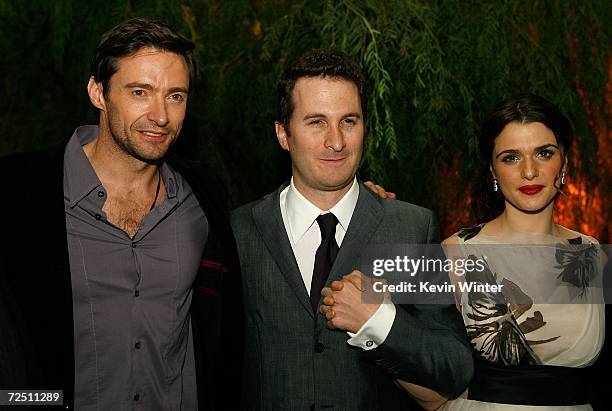 Actor Hugh Jackman, writer/director Darren Aronofsky and actress Rachel Weisz pose at the US Premiere and Centerpiece Gala after party of "The...