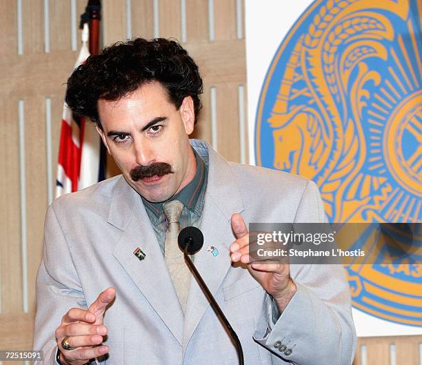 Borat Borat Attends Sydney Press Conference Photos and Premium High Res ...